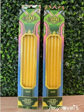 Wicked Yellow Brick Road Tumbler Straws 2 Sets #92